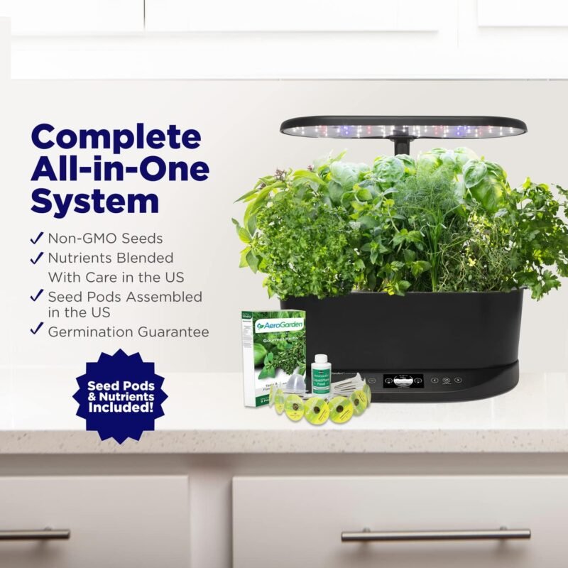 AeroGarden Bounty Basic - Indoor Garden with LED Grow Light, Black - Image 8