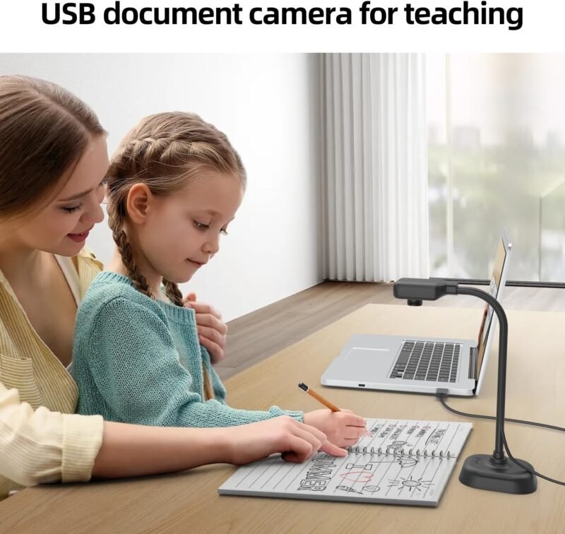 Document Camera for Teachers and Classroom, Gawervan USB Webcam/Doc Camera Built-in Mic— Mac OS, Windows, Chromebook Compatible for Live Demo, Web Conferencing, Distance Learning, Remote Teaching - Image 4