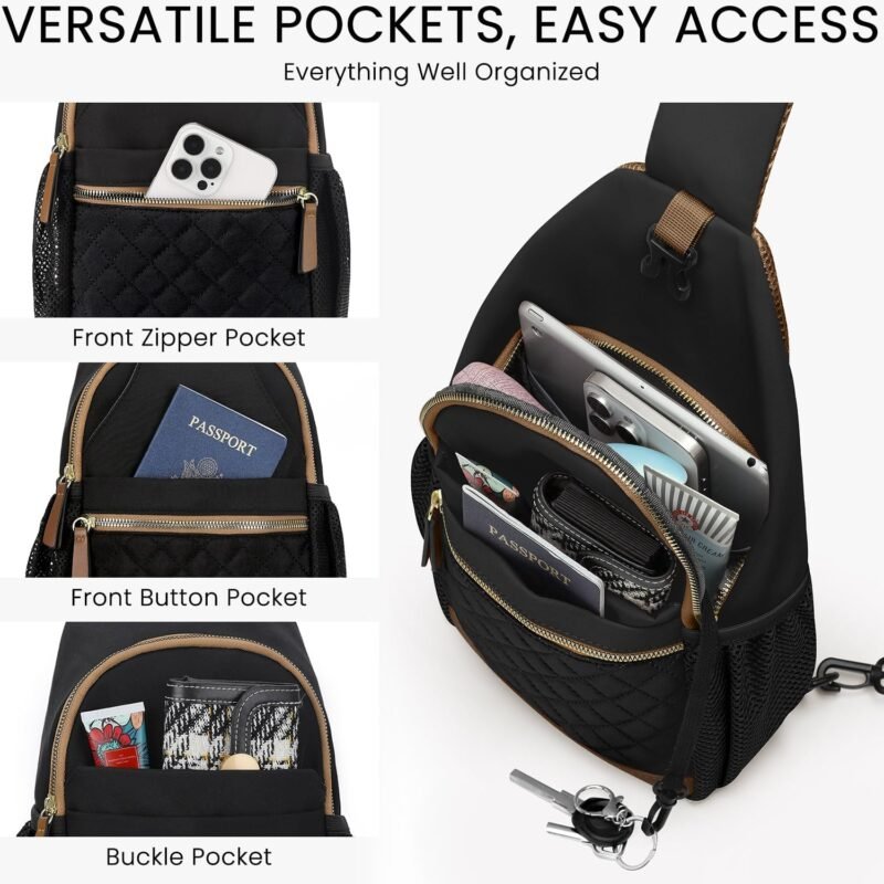 Small Crossbody Purses Bags for Women Men Travel, Chest Sling Bag Women Casual Cross Body Bag for Woman Sling Backpack - Image 5