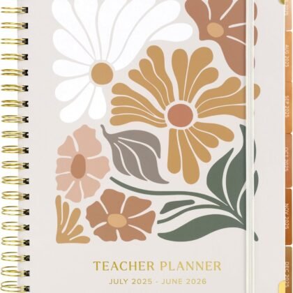 Aesthetic Teacher Planner For The 2025-2026 Academic School Year - Your All Incl. 8.5" x 11" Lesson Plan Book Supplies - Easily Organize Your Daily, Weekly & Monthly Classroom/Homeschool Schedule