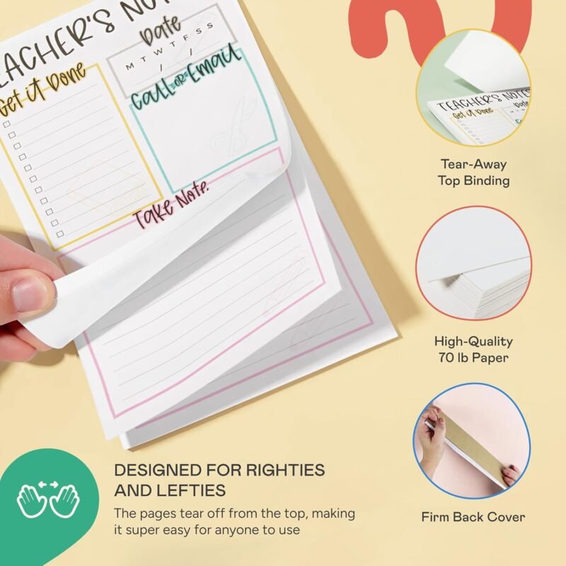 Tiny Expressions Teacher Notepad - To Do List Note Pad - Stationary Must Haves for Elementary and Middle School - Teacher Appreciation Gifts - Image 5