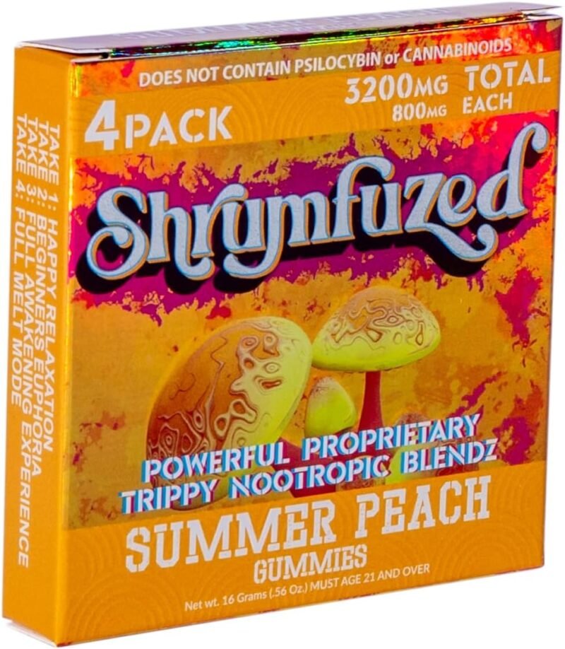 Proprietary Nootropic Gummy 8000mg - Lion's Mane, Reishi, Chaga, and Cordycep Nootropic Tripee Mushroom Blend (4, Summer Peach) - Image 2
