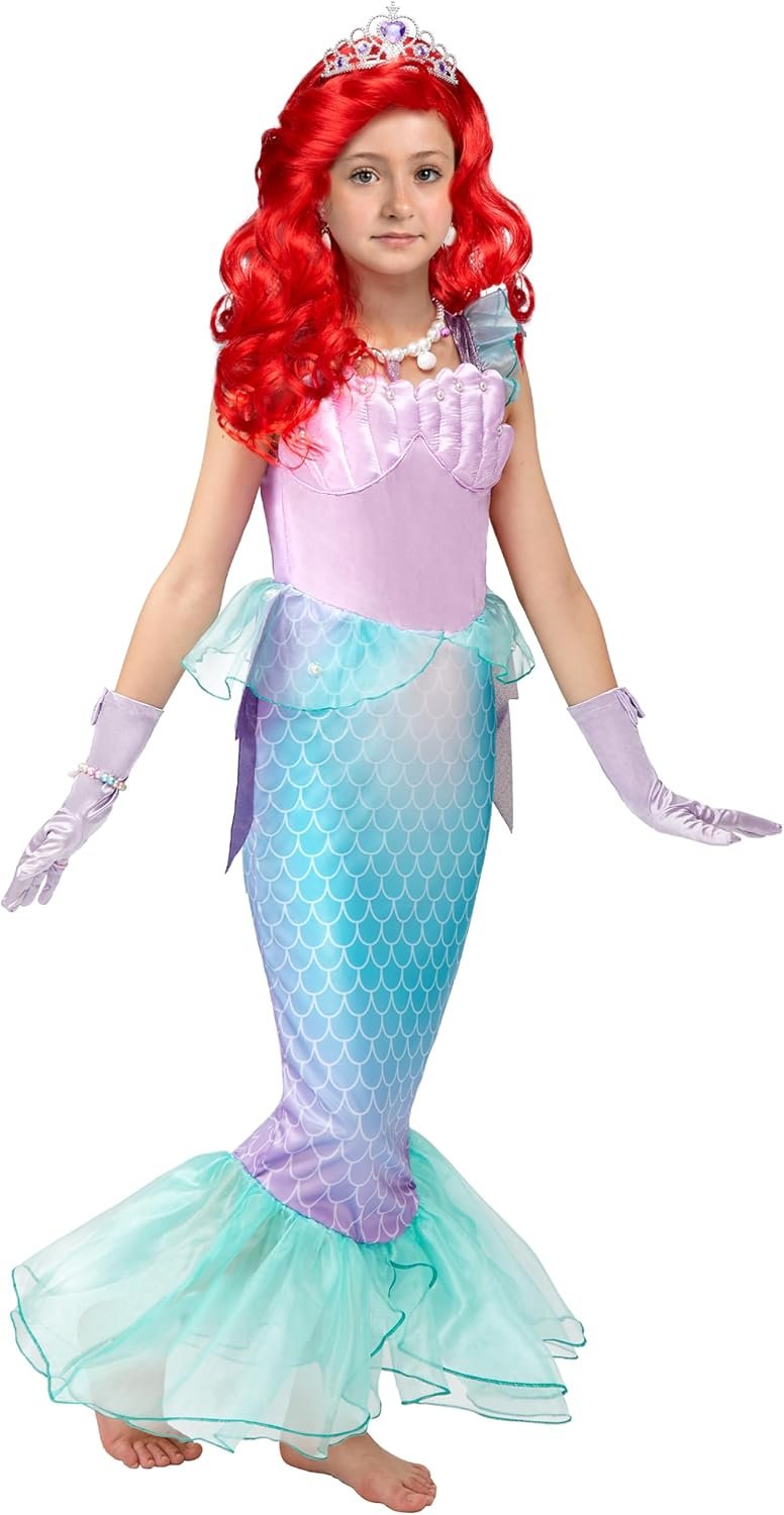Spooktacular Creations Halloween Mermaid Costume for Girls, Little Mermaid Dress, Princess Dress Up for Girls 4-6 for DressUp - Image 3