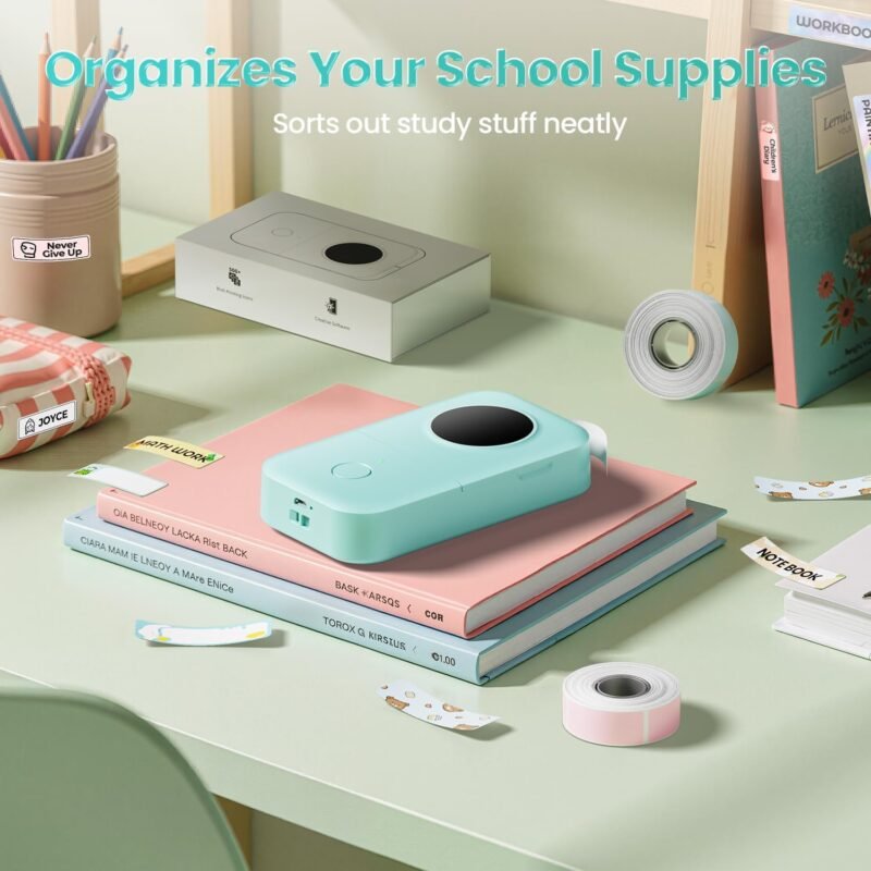 Phomemo D30 Label Maker Machine, Portable Bluetooth Mini Label Printer, Smartphone Handheld Thermal Sticker Small Labeler Multiple Templates Font Icon Inkless Custom Label for Home Kids School Items - Image 5