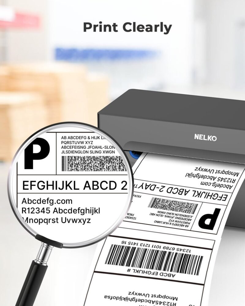 Nelko Genuine 4x6 Direct Thermal Shipping Label 500 Labels/1 Stacks, 4x6 Thermal Labels for Nelko PL70E Shipping Label Printer, Perforated and Strong Adhesive, Commercial Grade - Image 2