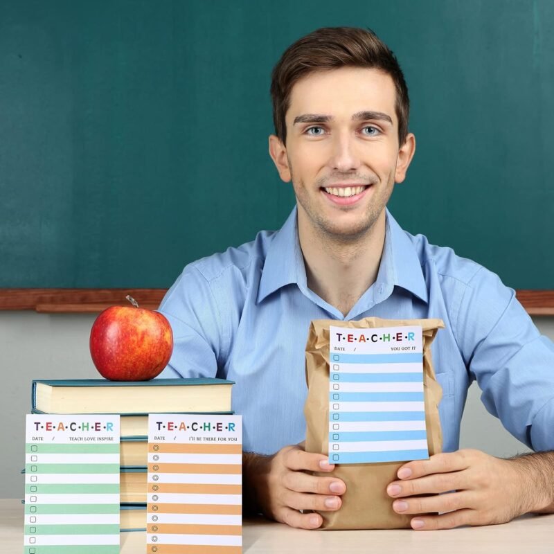 4 Pack Teacher Notepad Sets Teacher to Do List Sticky Notes Motivational Memo Pads 200 Sheets 4 x 6 Inch Back to School Appreciation Gifts for School Office Daily Use - Image 7