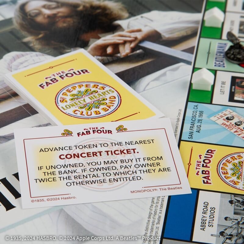 Monopoly: The Beatles, Play as Rocky Raccoon, Maxwell's Silver Hammer, I Am The Walrus & More, Officially Licensed Collectible Game Based on The Beatles Rock Band for 2-6 Players - Image 10