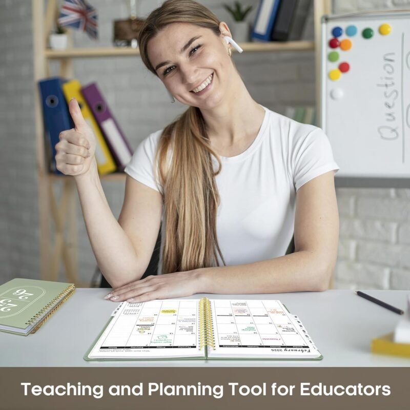 Planner 2025-2026, Academic Year Weekly and Monthly Calender Planner, July 2025 - June 2026, Spiral Bound School Planning Tool, Perfect for Teacher, Student, Women & Men - A5 (6.3" x 8.5"), Green - Image 7