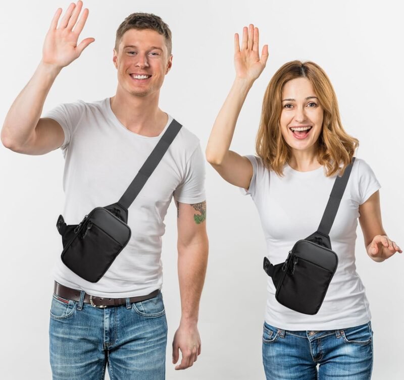 Mini Sling Bag for Men Women, Waterproof Utility Crossbody Backpack Chest Bag for Hiking Travel Sports Running - Image 2