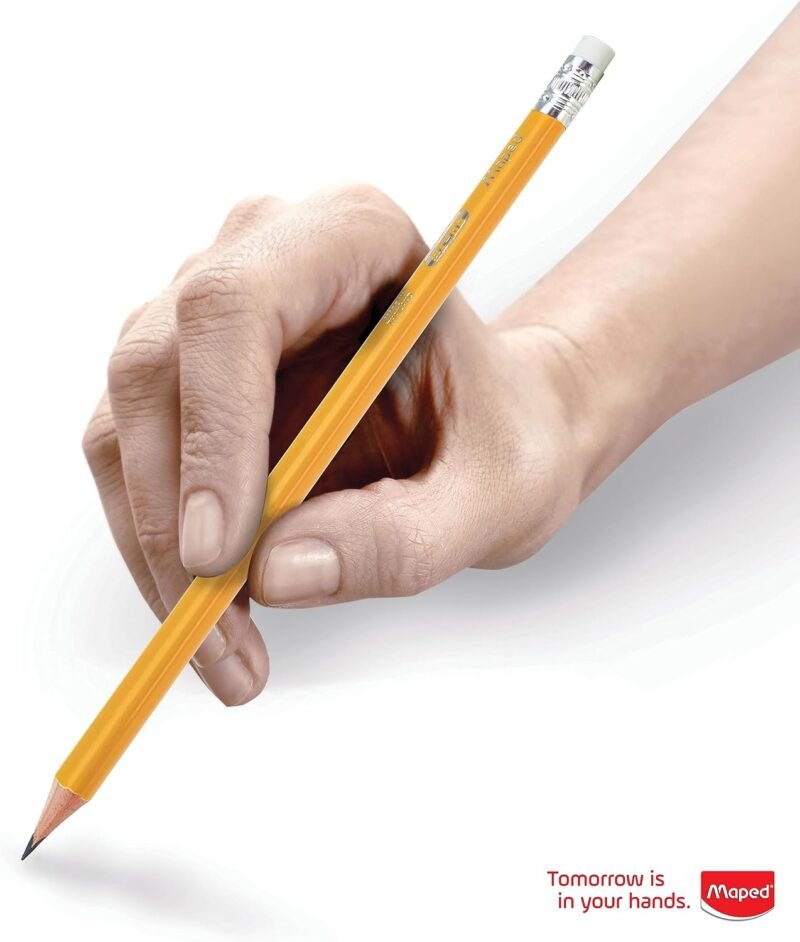 Maped - Essentials Yellow Triangular Graphite #2 Pencils - 12-Pack - Presharpened - Image 4