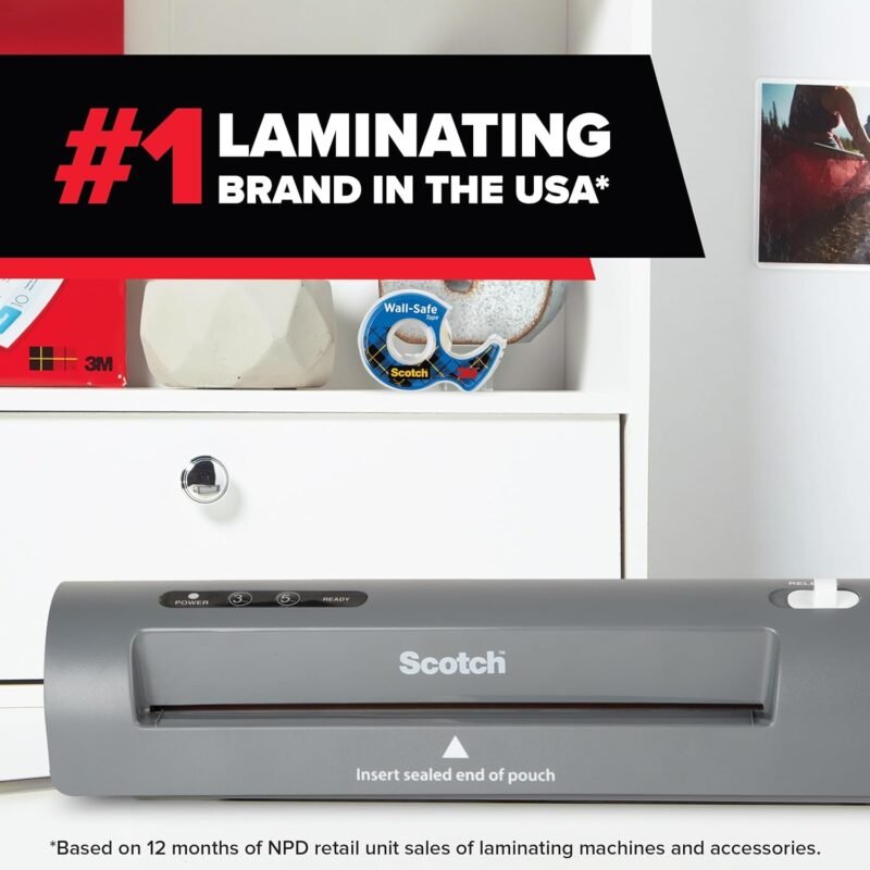 Scotch TL901X Thermal Laminator, 1 Laminating Machine, Gray, Laminate School Assignments and Documents, for Dorm Room or School Supplies, 9 in. - Image 5