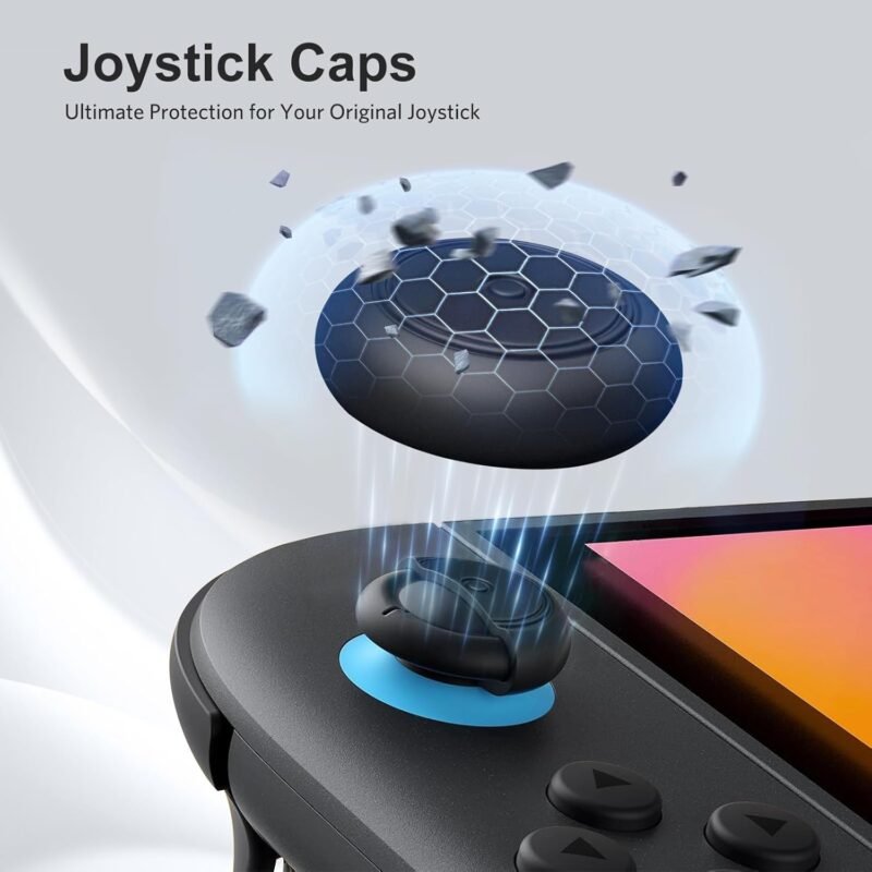 CoBak Large Capacity Carrying Case for Nintendo Switch 2 (2025) - 3 in 1 Accessories Bundle with 2 Screen Protectors, Thumb Grip Caps, 24 Game Cartridges, Hard Shell Portable Travel Pouch, Black - Image 8
