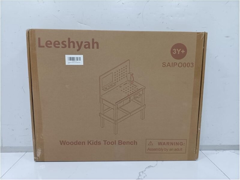Wooden Kids Tool Bench with Electric Drill, Toddler Tool Bench with Storage Drawers and Platform, Toy Workbench Workshop with Play Tools Set for Boys and Girls, Perfect for Ages 3+ - Image 7