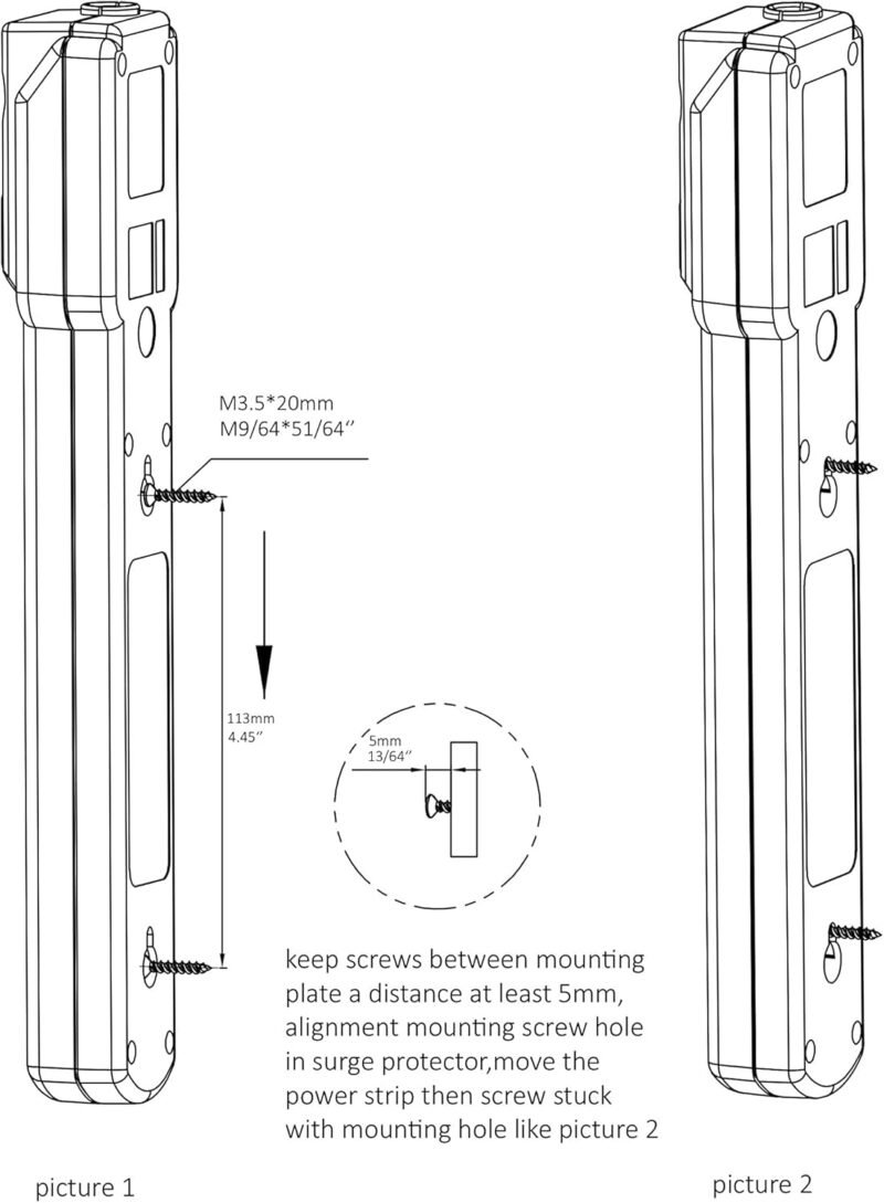 Amazon Basics Surge Protector Power Strip, 6-Outlet with 200J Protection, 2ft Extension Cord, Rectangle, White (2 Pack) - Image 6