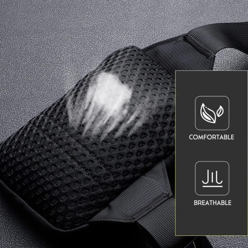 Simptech Mini Crossbody Sling Bag Chest Bag Dual Pocket Water Resistant Fanny Pack Running Phone Holder for Men Women Workout Travelling - Image 4