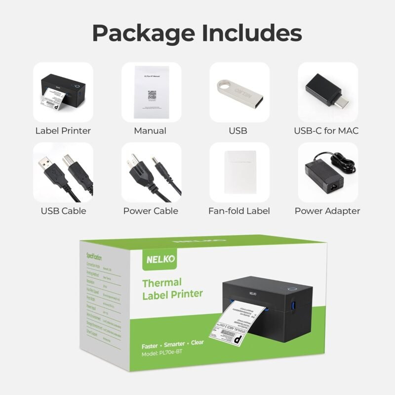 Nelko Bluetooth Thermal Shipping Label Printer, Wireless 4x6 Shipping Label Printer for Shipping Packages, Support Android, iPhone and Windows, Widely Used for Amazon, Ebay, Shopify, Etsy, USPS - Image 6