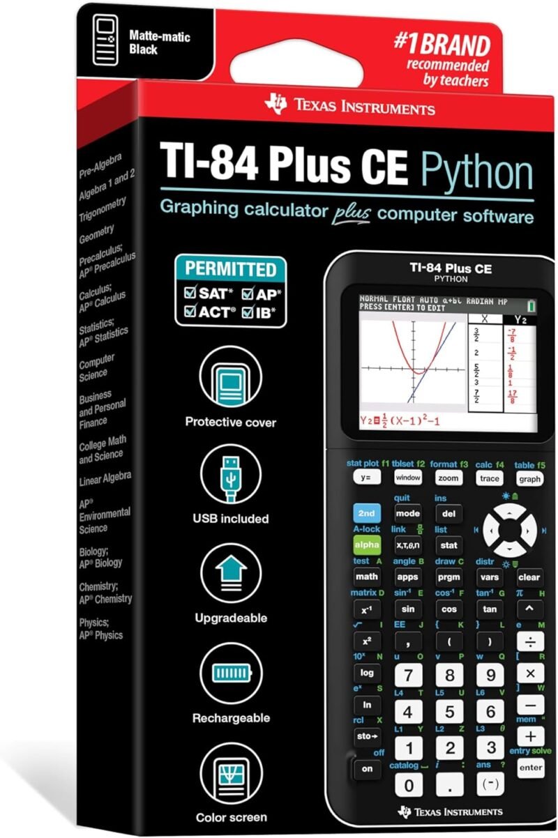 Texas Instruments TI-84 Plus CE Color Graphing Calculator, Black - Image 7