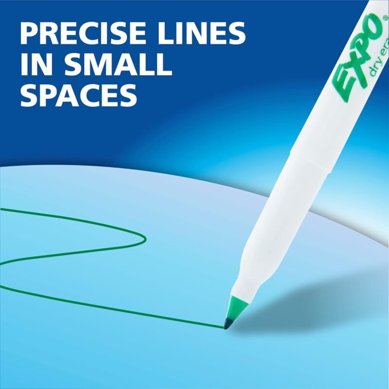 Expo Low-Odor Dry Erase Markers, Ultra-Fine Tip, Black, 4 Count - Image 9