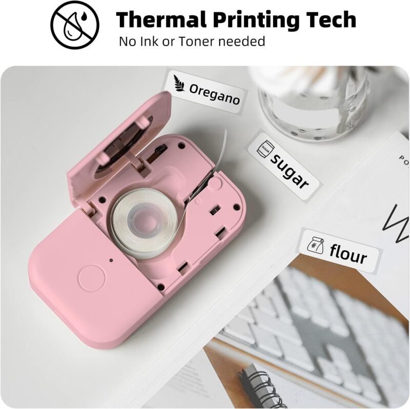 Phomemo D30 Bluetooth Label Printer - Monochrome, Portable, Rechargeable, Compatible with iOS & Android - Image 4