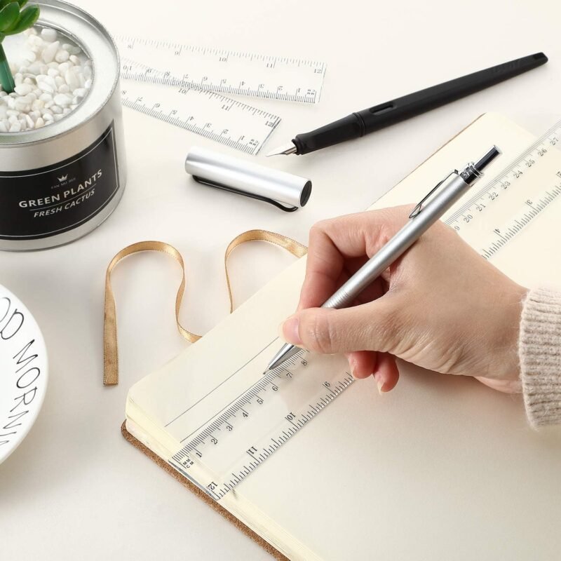 EBOOT 20 Pack Clear Plastic 12 Inch Straight Flexible Ruler With Inches and Metric for School, Classroom, Home, or Office - Image 3