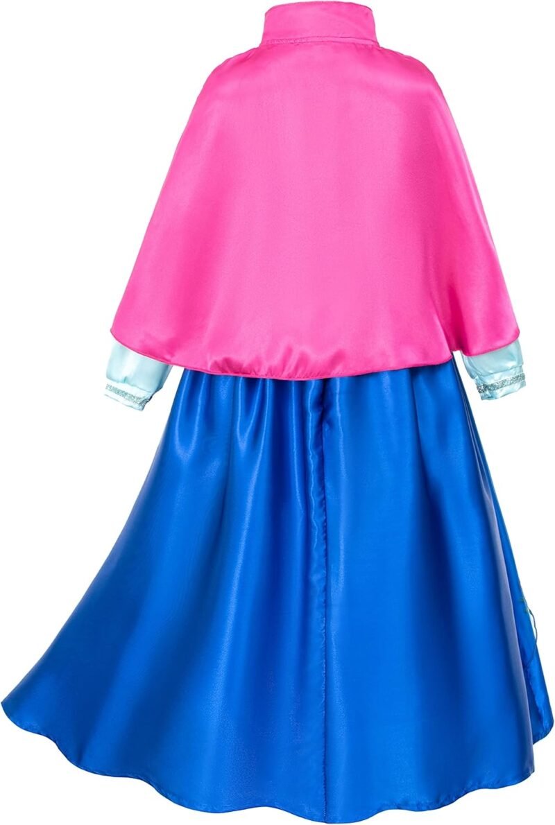 Princess Costumes Birthday Party Dress Up for Little Girls/Long Sleeve with Cape - Image 5