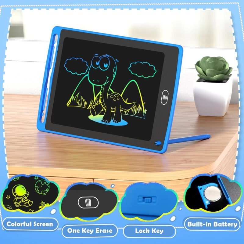 4 Pack LCD Writing Tablet for Kids, 8.5 Inch Colorful Doodle Board Drawing Tablet, Educational Learning Toys Birthday Gifts for Boys Girls Age 3 4 5 6 7 8 - Image 3