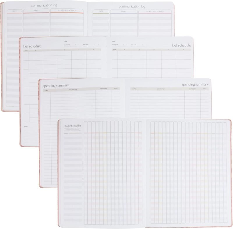 Erin Condren 12-Month Teacher Lesson Planner (Jul 2025 - Jun 2026), 8" x 10" Softbound Weekly and Monthly Planner, Bouquet Vegan Leather Covers, Minimal Theme, Horizontal Layout, Layflat Binding - Image 6
