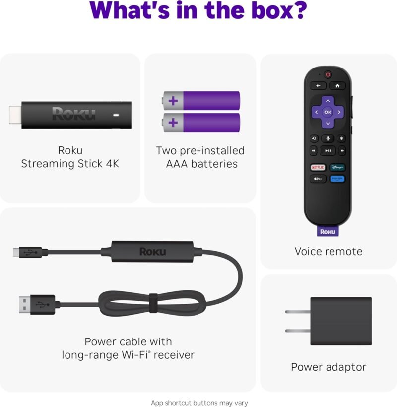 Roku Streaming Stick 4K - HDR & Dolby Vision Roku Streaming Device for TV with Voice Remote & Long-Range Wi-Fi - Free & Live TV - Image 12