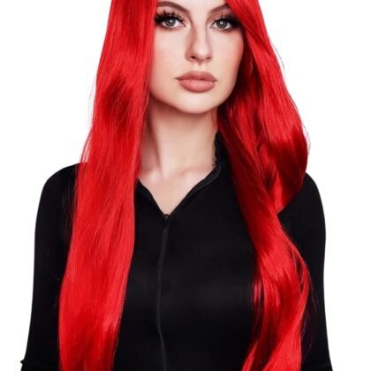 ALLAURA Compatible with Dark Phoenix Wig for X-men Cosplay |Realistic Long Red Hair Fits All for Women Men — Jean Grey Anime Marvel & Fantasy Wigs