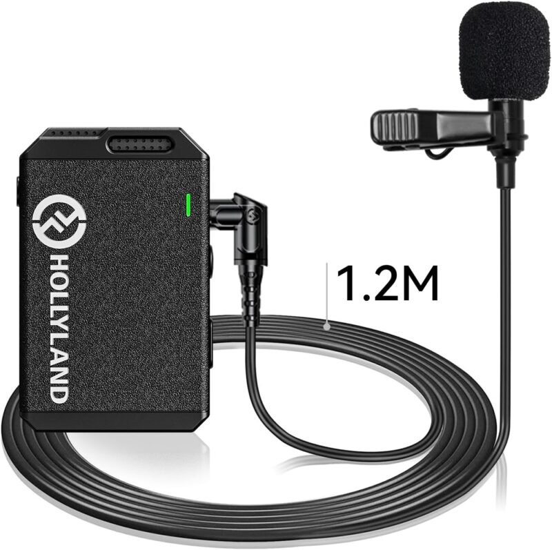 Hollyland External Clip On Lavalier Microphone with 3.5mm Audio Jack, Compatible with Lark Max Microphone System-Black, (1 Pack) - Image 4