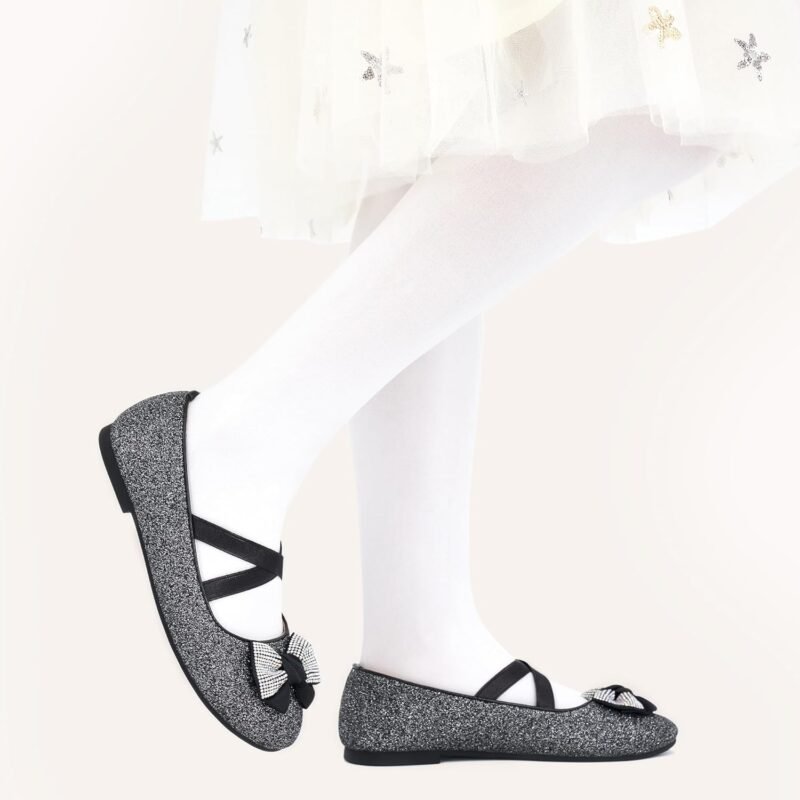 Ablanczoom Girls Flats Dress Shoes - Toddler/Little Girl Casual Slip on Bowknot Mary Jane Ballet Flats Wedding Party School - Image 6
