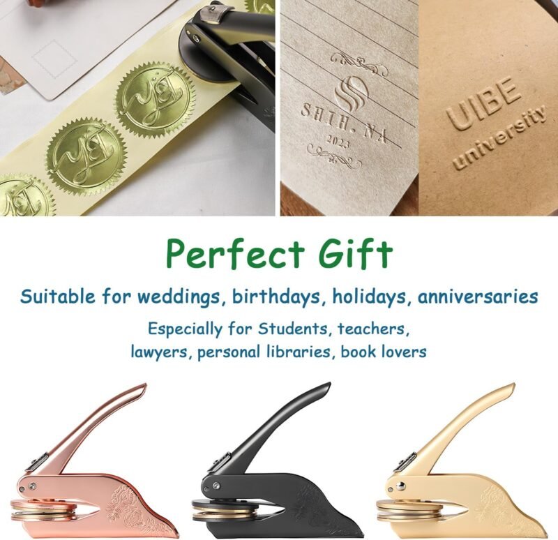Book Embosser Personalized, Custom Embosser, Library Stamp, Wedding Invitation, Book Lovers, Teachers Students Unforgettable Gift - Image 2