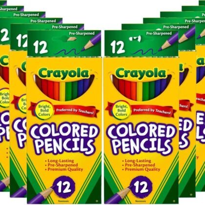 Crayola Colored Pencils Bulk, Kids School Supplies For Teachers, 12 Packs with 12 Colors [Amazon Exclusive]