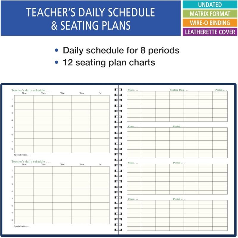 Elan Publishing Company 7 Period Teacher Lesson Plan; Days Horizontally Across The Top (W101) - Image 3