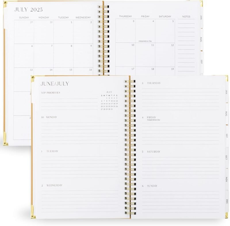 Aesthetic 2025-2026 Academic Planner - A Beautiful 7 x 10" Daily Planner for Women or Men with Weekly & Monthly Spreads For The 25-26 School Year - Modern Calendar Runs From July 2025, June 2026 - Image 2