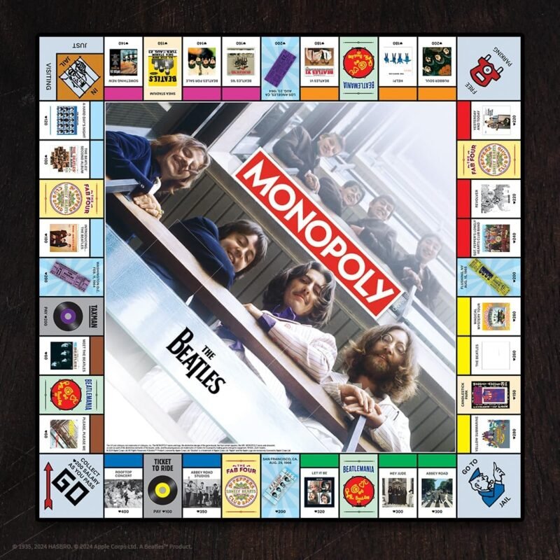 Monopoly: The Beatles, Play as Rocky Raccoon, Maxwell's Silver Hammer, I Am The Walrus & More, Officially Licensed Collectible Game Based on The Beatles Rock Band for 2-6 Players - Image 5