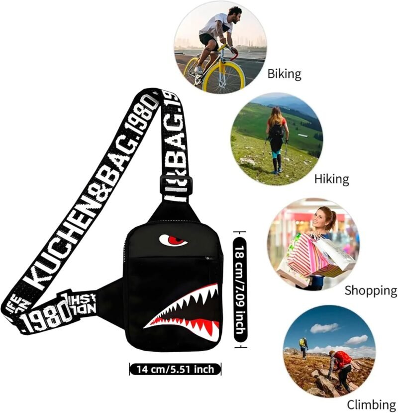 Shoulder Bag Sling Bag Men Women Small Bag Crossbody Bag Casual Phone Chest Bag for Travelling Hiking - Image 6
