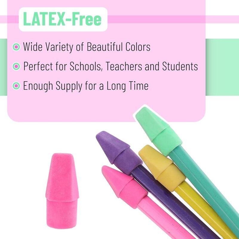 Mr. Pen Erasers for Pencils, 120 Pack, Pencil Top Erasers, Eraser Caps, Kids, Cap Tops, Topper Erasers. Ereaser - Image 4