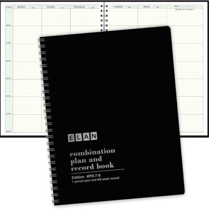 Elan Publishing Company Combination Plan and Record Book: One efficient 8-1/2" x 11" Book for Lesson Plans and Grades Combines W101 and R6080 - (PR7-6)