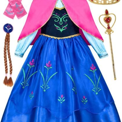 Avady Princess Dress for Girls Princess Costumes Kids Cosplay Dress Up