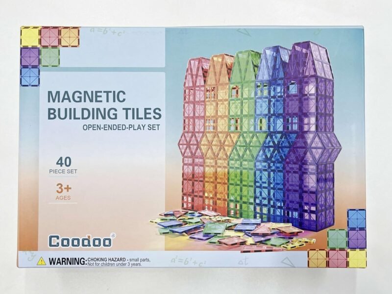 Magnetic Tiles Kids Toys STEM Magnet Toy for Toddler Magnetic Blocks Building Preschool Learning Sensory Montessori Toys for 3+ Year Old Boys and Girls, Safe Creativity Toddler Kids Toy 40PCS - Image 6