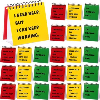 Jutom 24 Pcs I Need Help Mini Flip Chart for Teacher Need Classroom Management Tools Teacher Incentives Self Assessment Cards for Kids Toddlers Students Behavior School Supplies