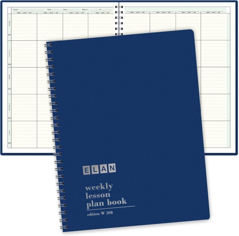 8 Period Teacher Lesson Plan; Days Vertically Down The Side (W208)