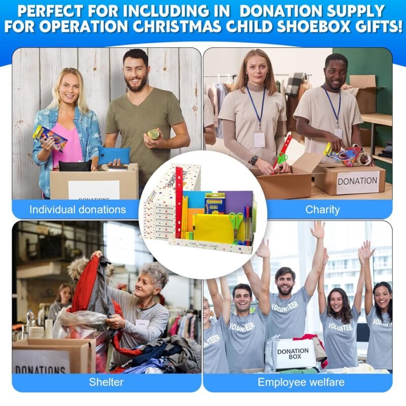 Back to School Supplies Bundle Kit Bulk for Christmas Child Shoebox Donation Classroom School Essential Supplies Kit for Ages 6-12 for Christian Charity Packing Party Samaritan Purse Gifts (12) - Image 5