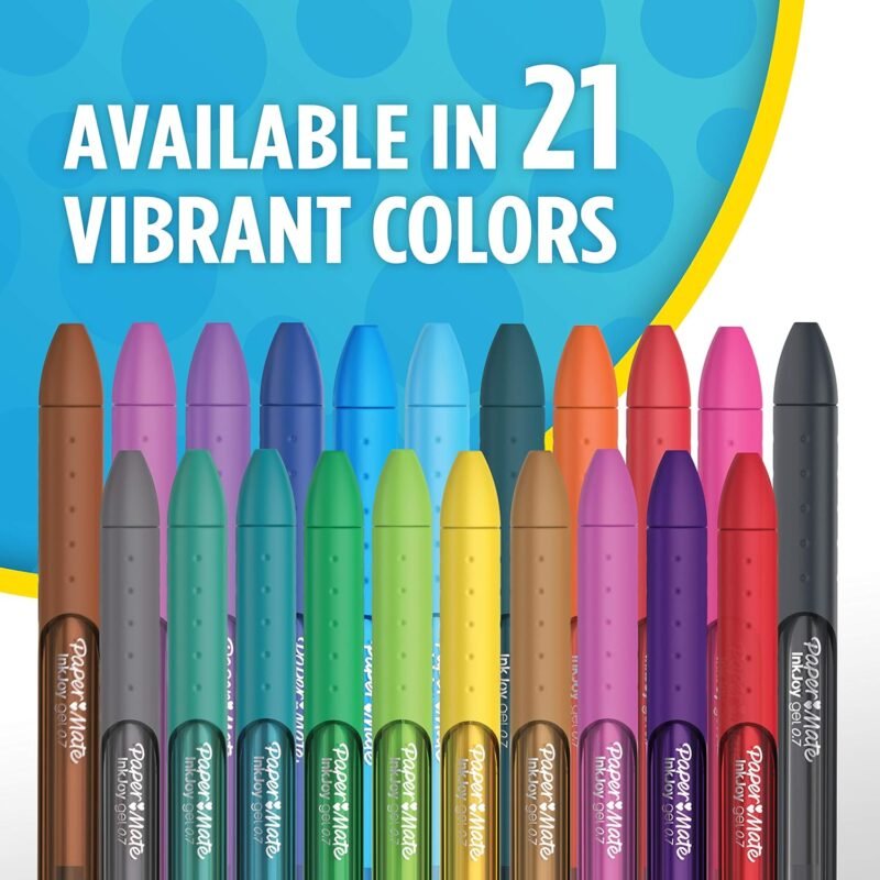 Paper Mate Inkjoy Gel Pen, Retractable, Medium 0.7 Mm, Assorted Ink and Barrel Colors, 6/Pack - Image 4