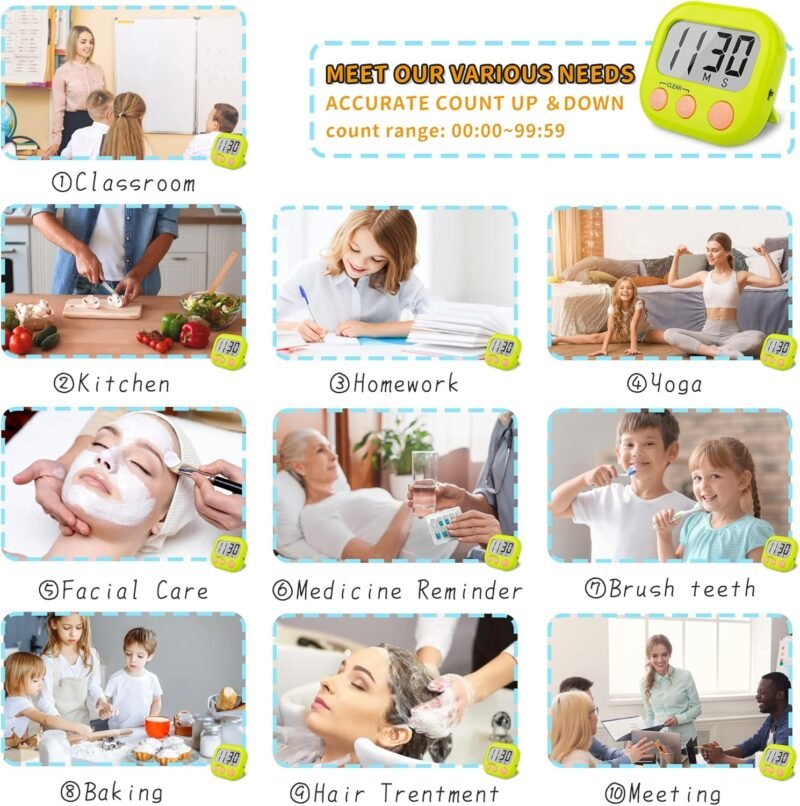 Classroom Timers for Teachers Kids Large Magnetic Digital Timer 2 Pack - Image 6