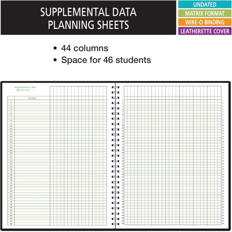 Elan Publishing Company Combination Plan and Record Book: One efficient 8-1/2" x 11" Book for Lesson Plans and Grades Combines W101 and R6080 - (PR7-6) - Image 2