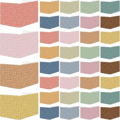 gisgfim 36 Pack Privacy Shields for Student Desk Colorful Desk Dividers Durable Privacy Folders Testing Dividers Shield Study Boards Panel Partition for Classroom Teacher Back to School Supplies