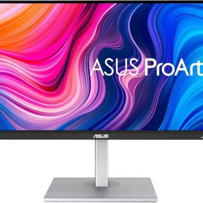 ASUS ProArt Display 27" Monitor PA278CV - WQHD (2560 x 1440), IPS, 100% sRGB, 100% Rec. 709, ΔE < 2, Calman Verified, USB Hub, USB-C, DisplayPort Daisy-chaining, HDMI, Eye Care, Height Adjustable