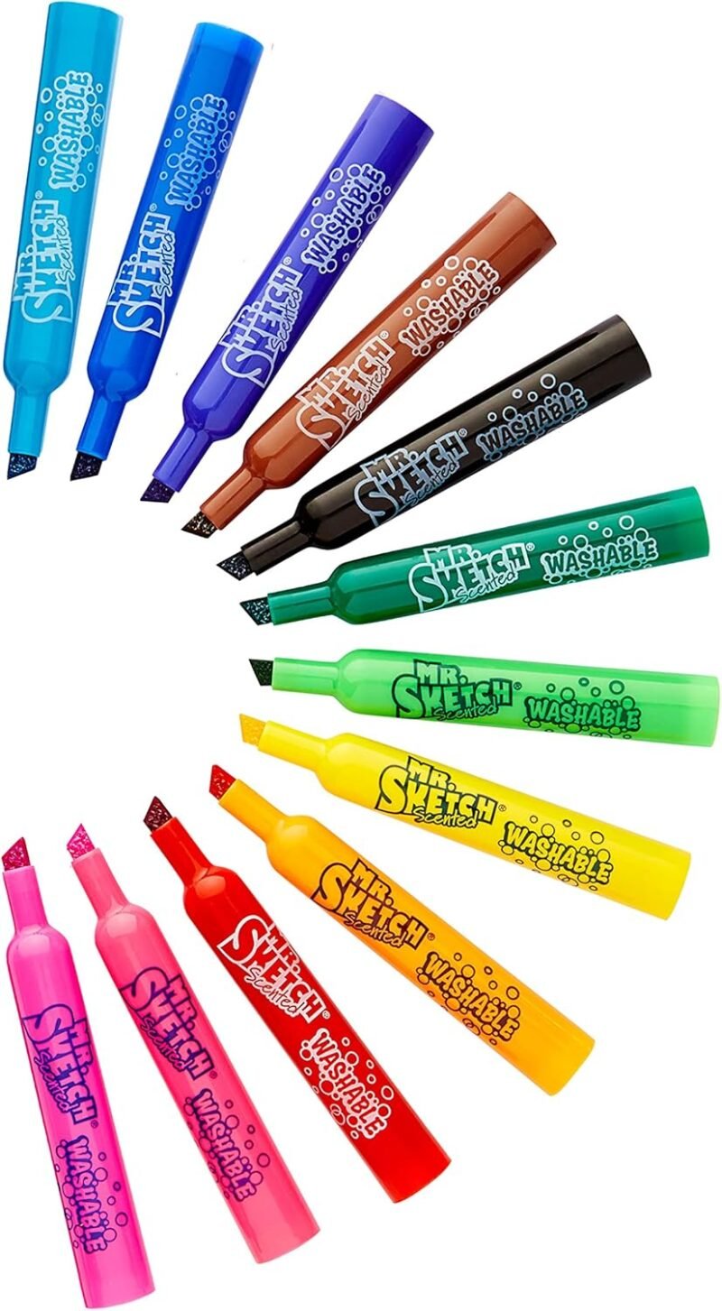 Mr. Sketch Scented Washable Markers, Chisel Tip Marker, Assorted Colors, 36 Count - Image 5